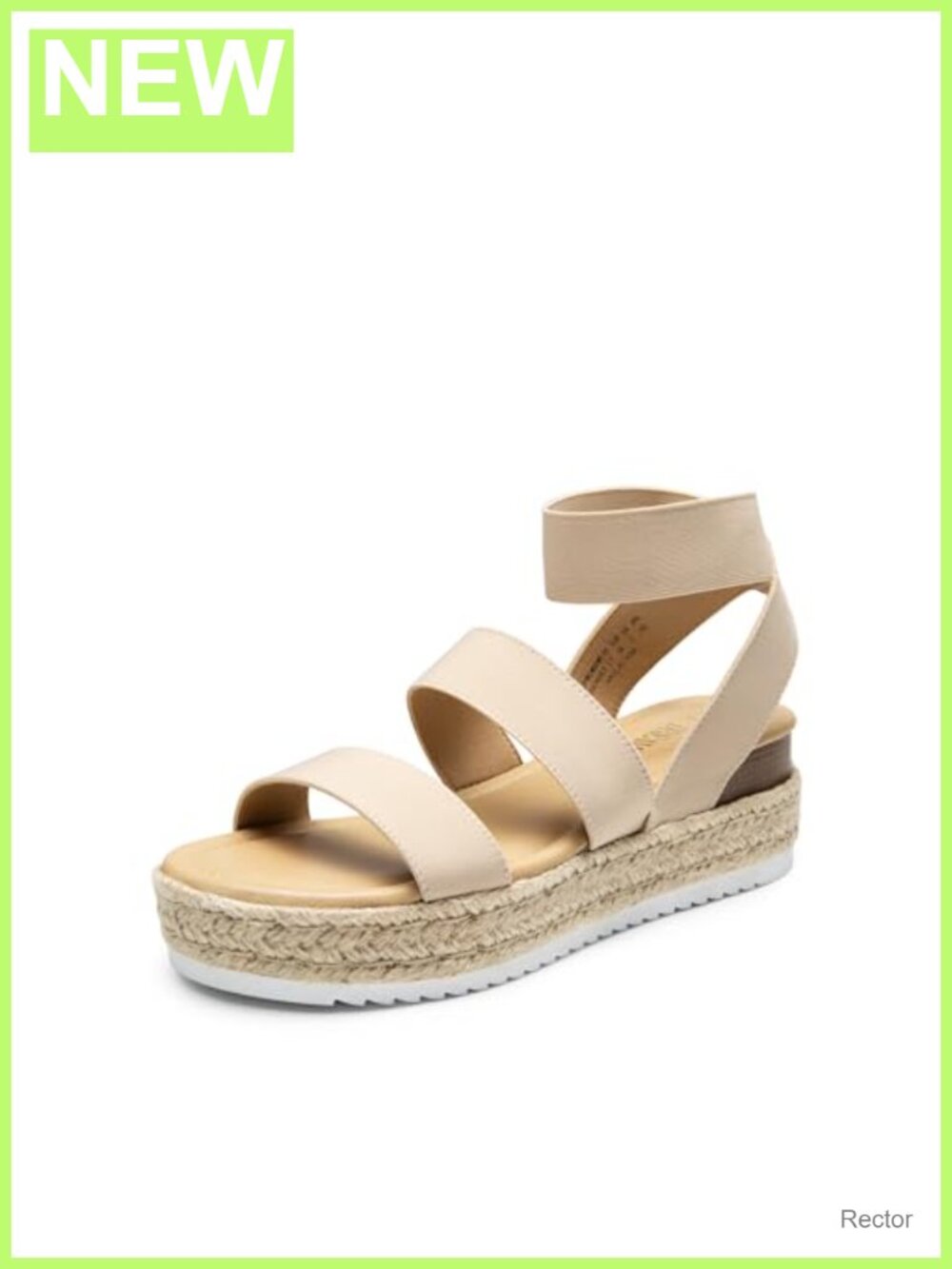 Strappy Espadrille Platform Wedge Sandals Vegan Leather Insole